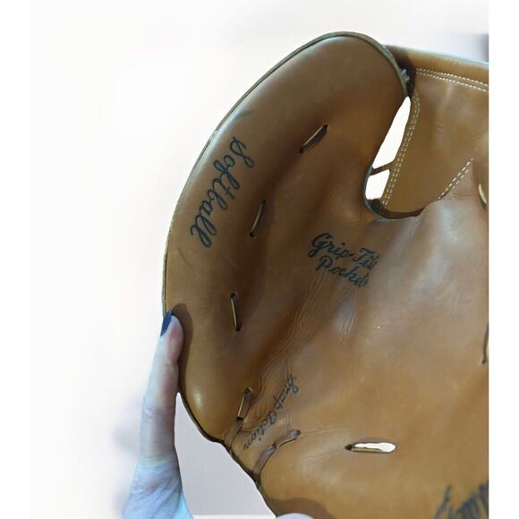 Vintage Wilson A9860 Softball Catchers Mitt Made In USA NWOT Brown‎ Leather - Picture 5 of 14